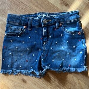 Cat & Jack Starry stars Denim Shorts 6/6x